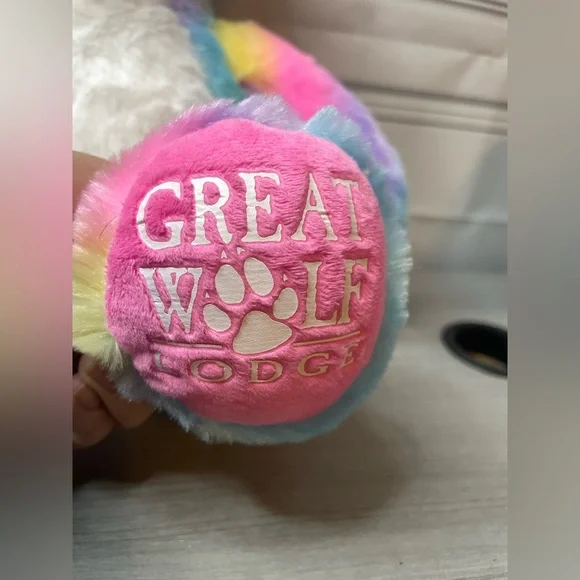 Build-A-Bear Great Wolf Lodge Rainbow Bear Plush - Picture 2 of 5